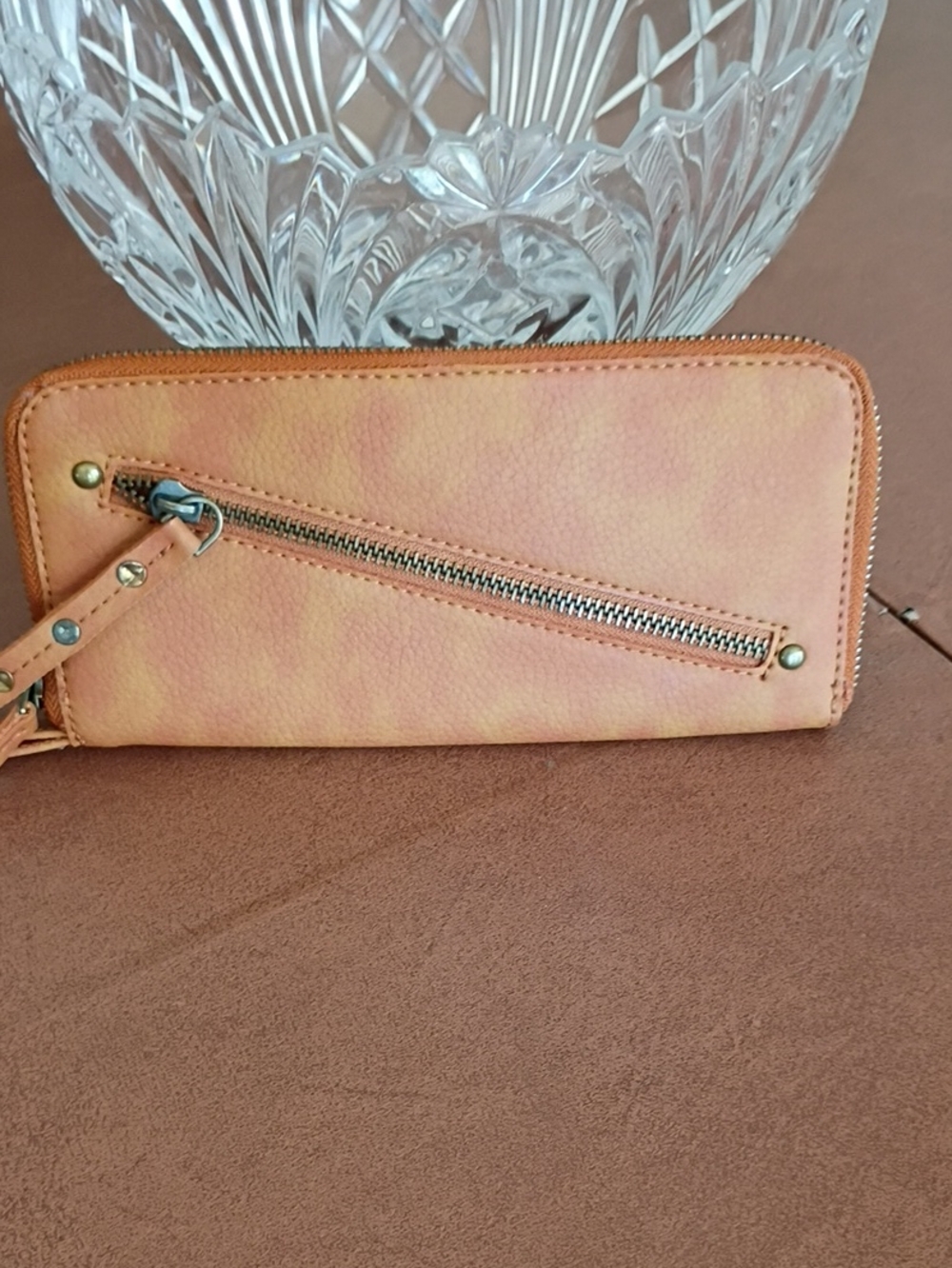 Free People Vegan Leather Zip-Around Wallet/Wristlet